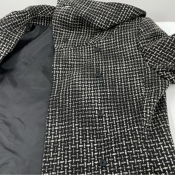 Tahari European Designer Styled Snap Top Button Long Sleeve Boucle Vibes Jacket - Picture 9 of 12